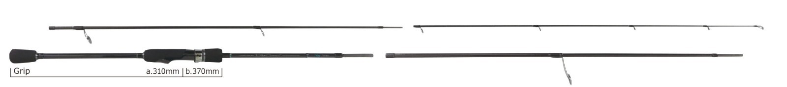 2025 Yamaga Blanks Blue Current Wizy Light Game Series 4pcs Travel Rod with Bag