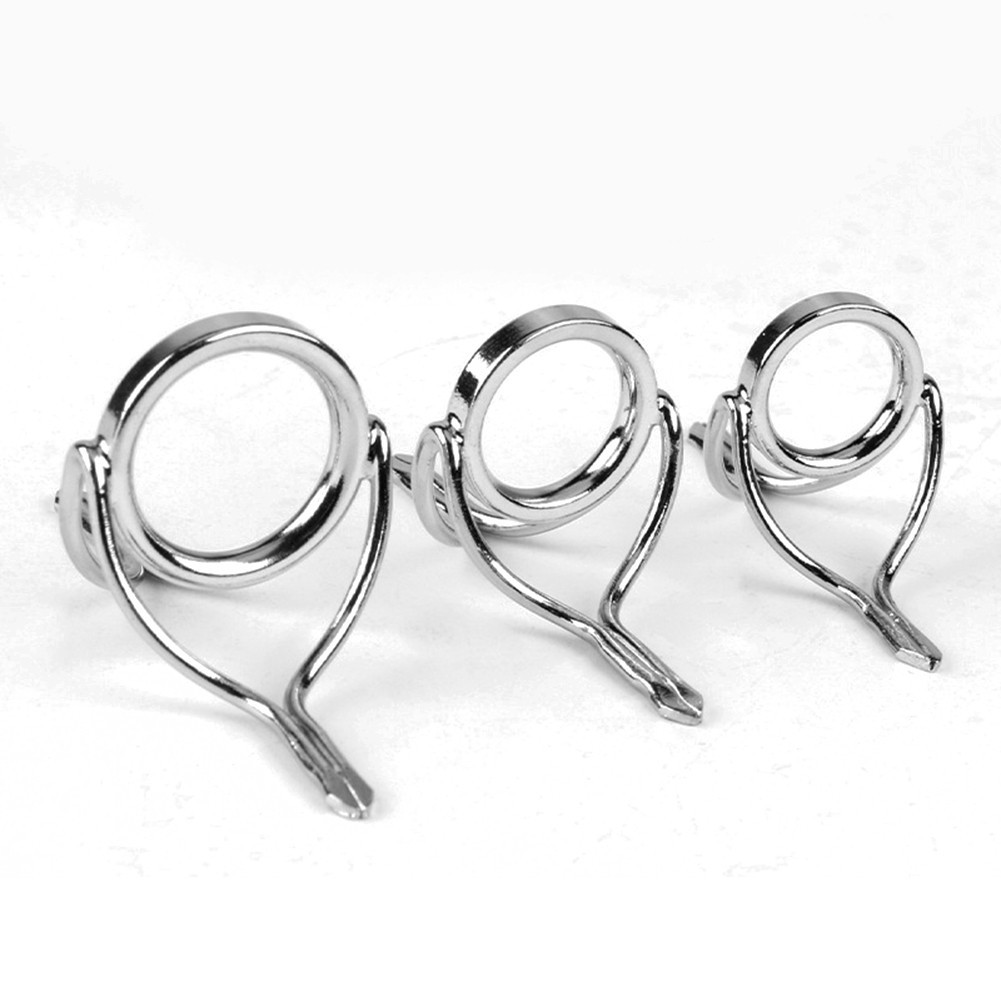 Fishing Rod Guides Stainless Steel 7 Sizes Ceramic Ring DIY Accessories