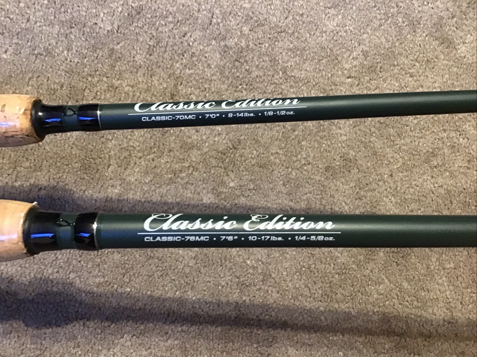 Pair Of Vintage Classic Edition Casting Rods 7’& 7.6’ Lot C26