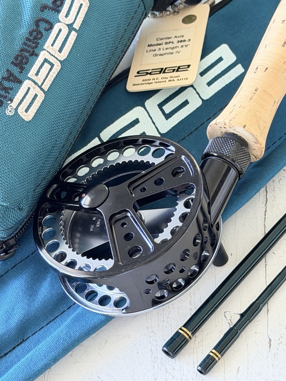 **BEAUTIFUL**🔥~RARE~ SAGE SPL Center Axis 3wt 8’9”in~3pc Rod & Reel ~LEGENDARY~