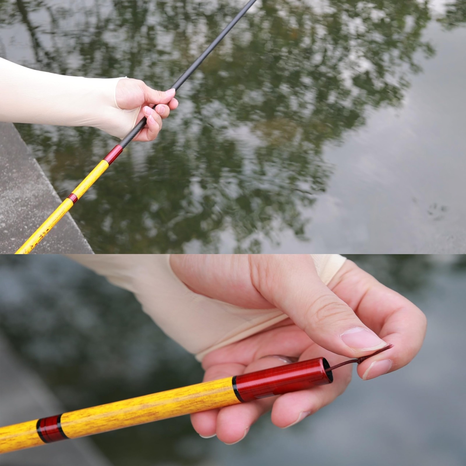 Carbon Fiber Telescopic Fishing Rod, Ultra Short Tenkara Rod, Portable Collap…