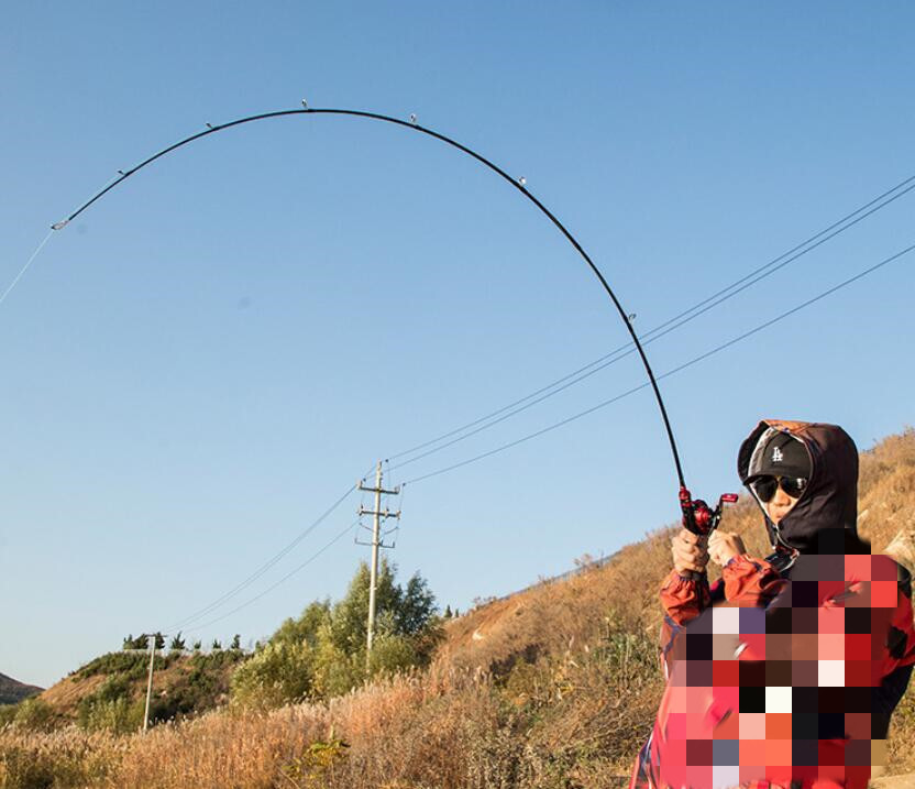 Fishing Rod 1.68M 1.8M Carbon Spinning/Casting Rod Trout Lure Travel Pole M/L/MH