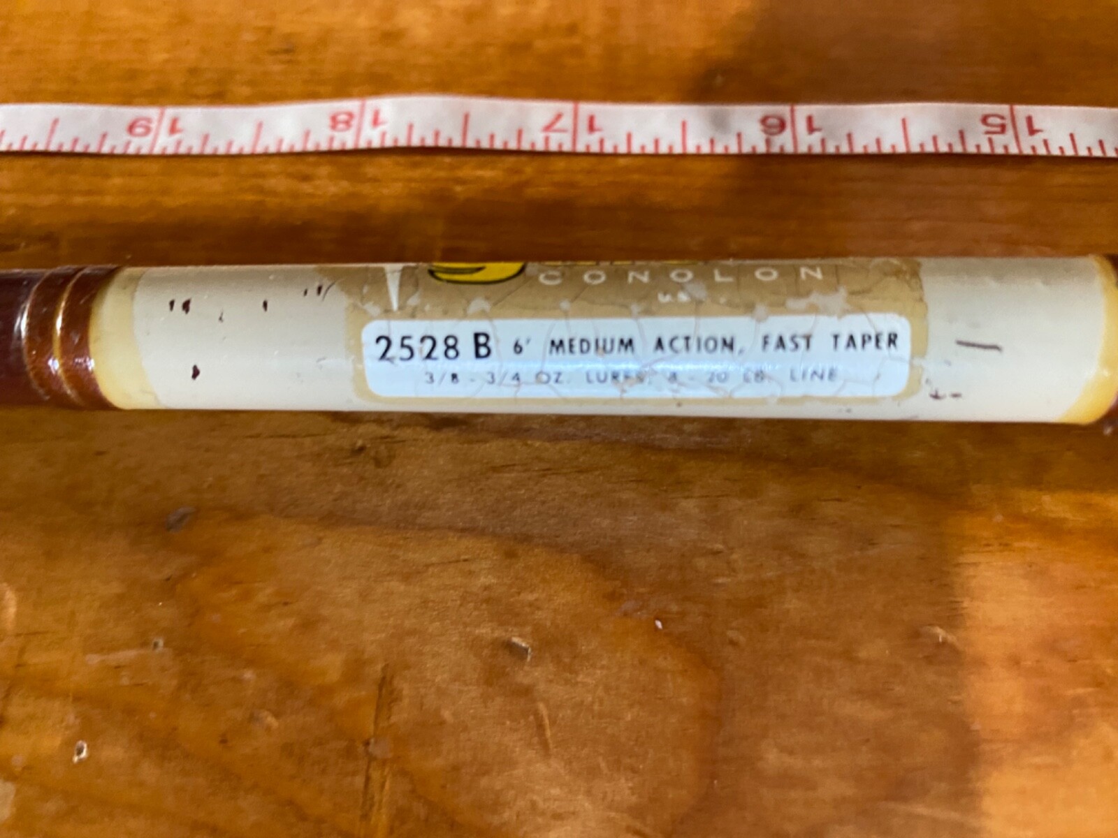 Vintage excellent Garcia Conolon 6’ #2528B fast taper Medium Action fishing Rod