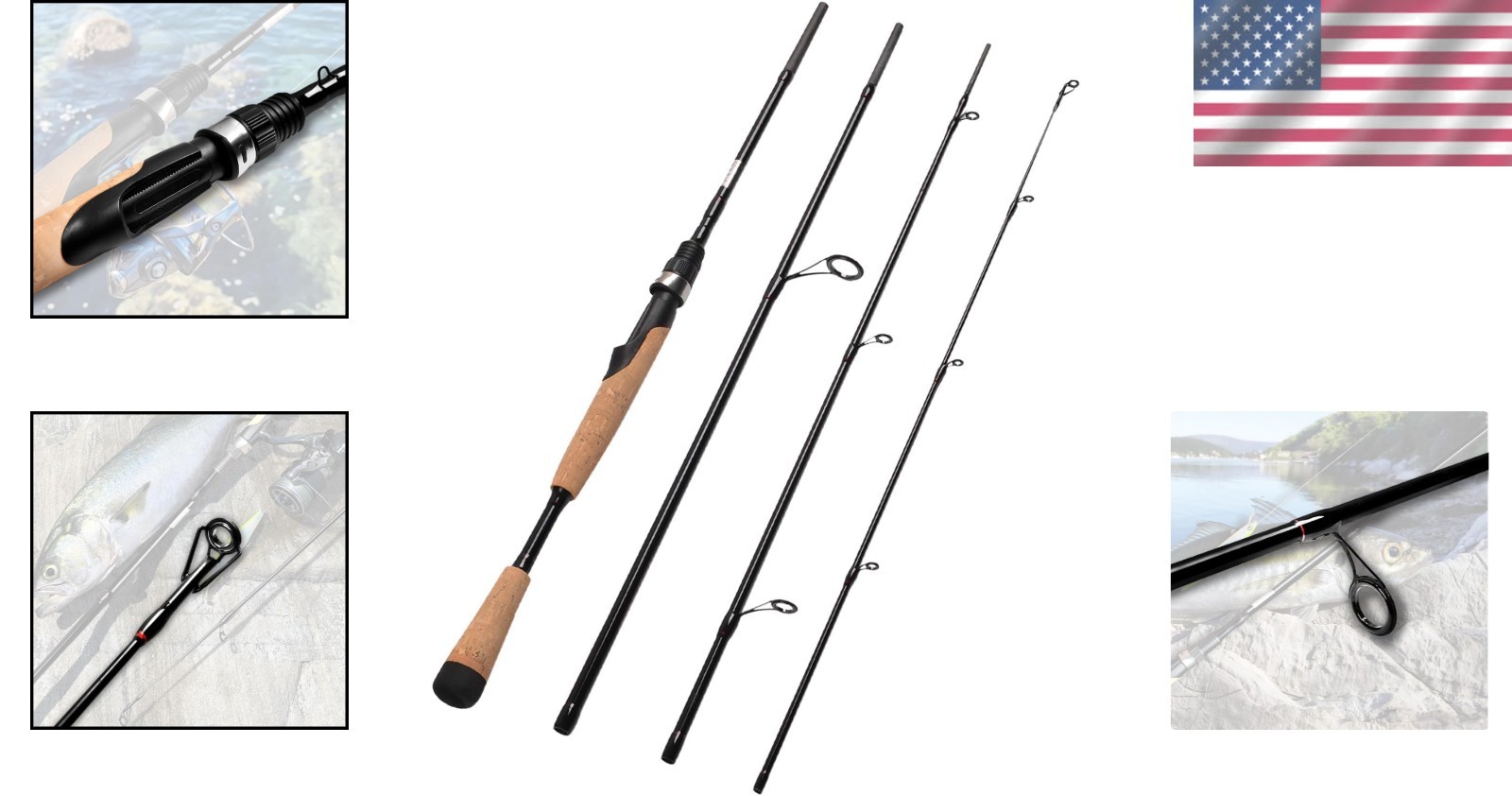 6’6″ Medium Spinning Fishing Rod – Ultra-Sensitive Carbon Fiber Design