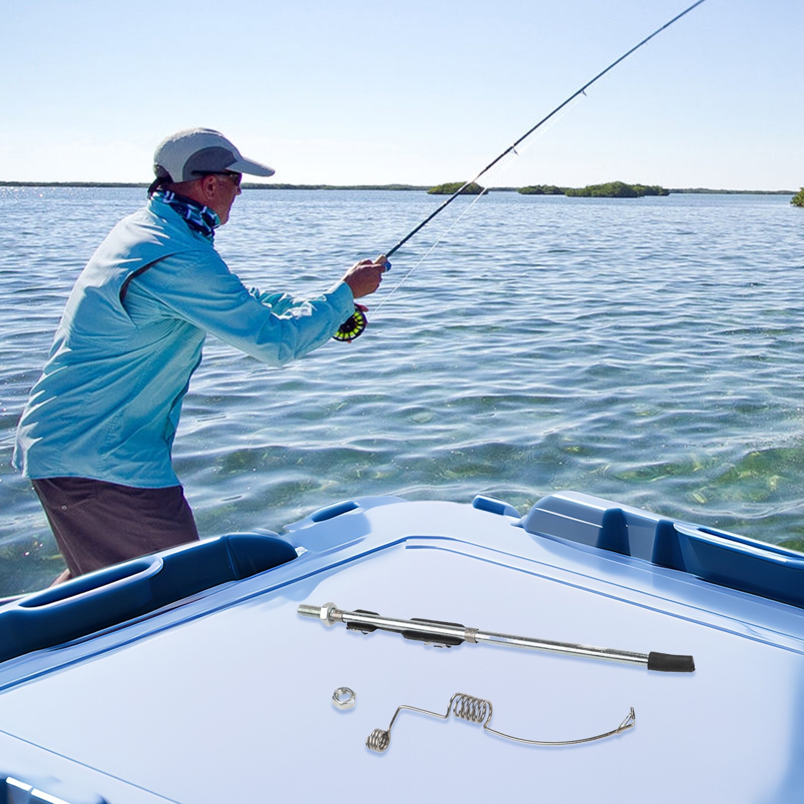 Reliable Spring Fishing Set with 32CM Metal Rod Suitable for Sea Fishing