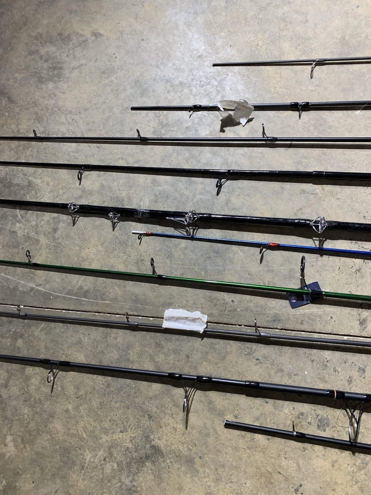 LOT OF 10 Assorted Brands FISHING RODS (BROKEN)