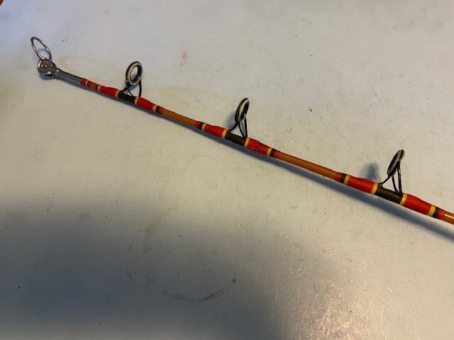 CUSTOM SABRE 7 FOOT 3 INCH 30 TO 80 POUND MARLIN CASTER CONVENTIONAL FISHING ROD