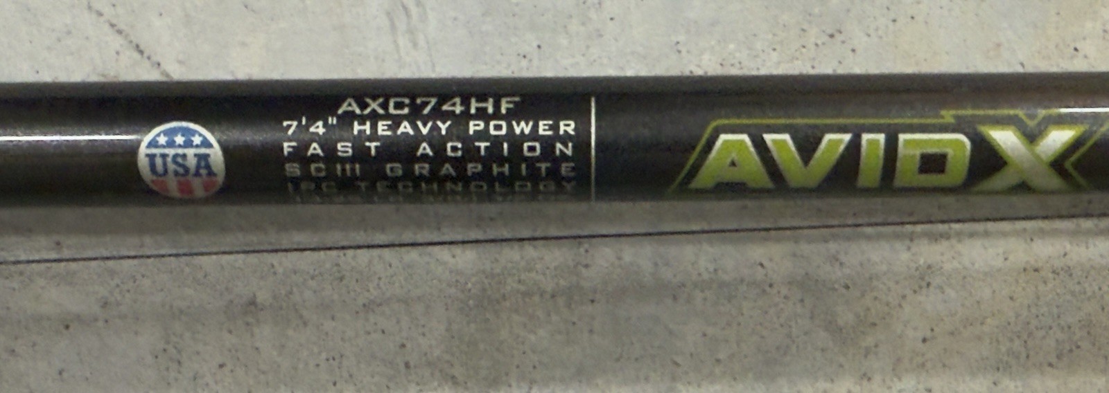 St. Croix Avid X 7’ 4” HF (AXC74HF) Bait Casting Rod-w/blank orig warranty card