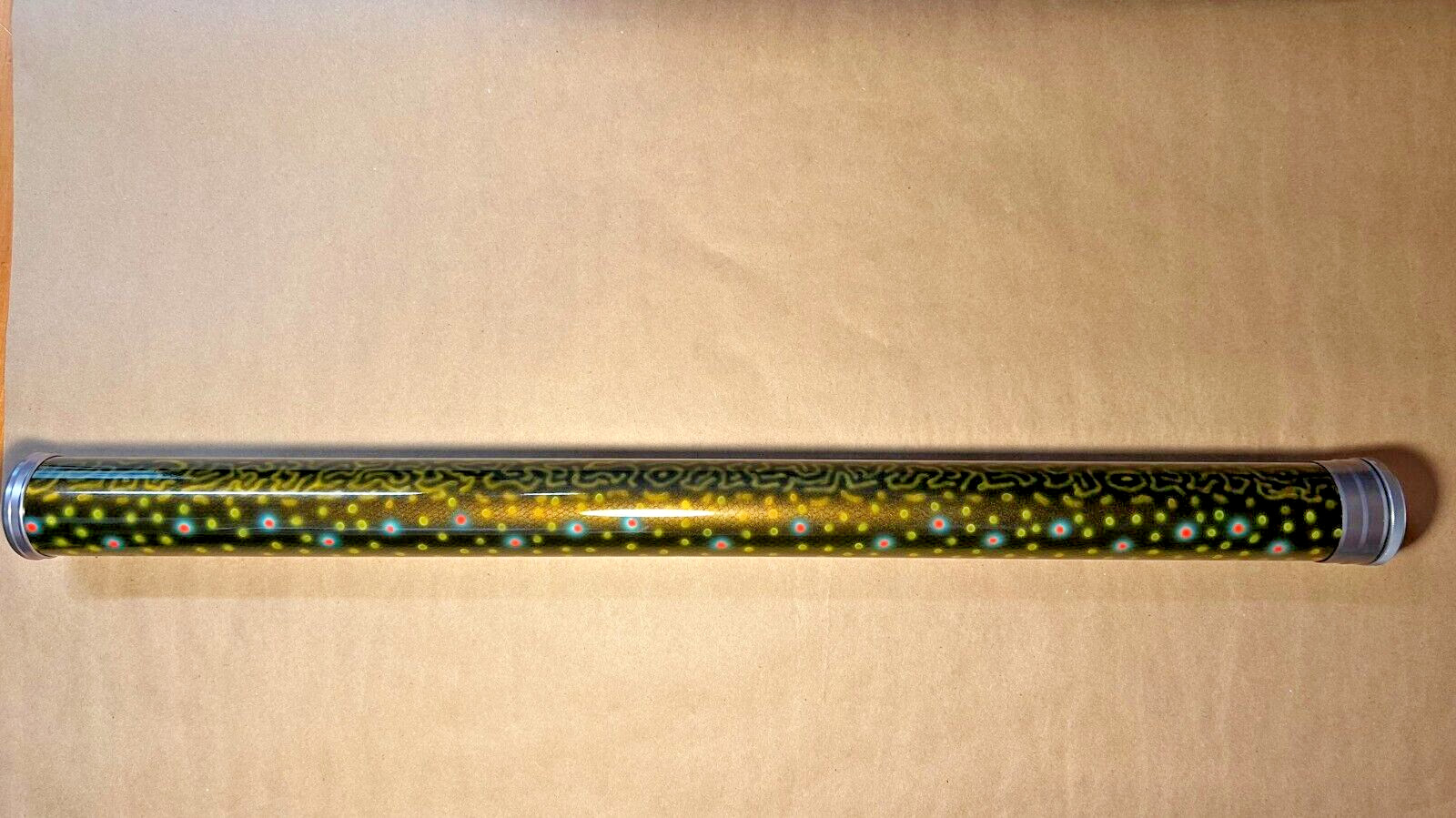 Douglas Custom Painted Fly Rod Tube- Brooke Trout
