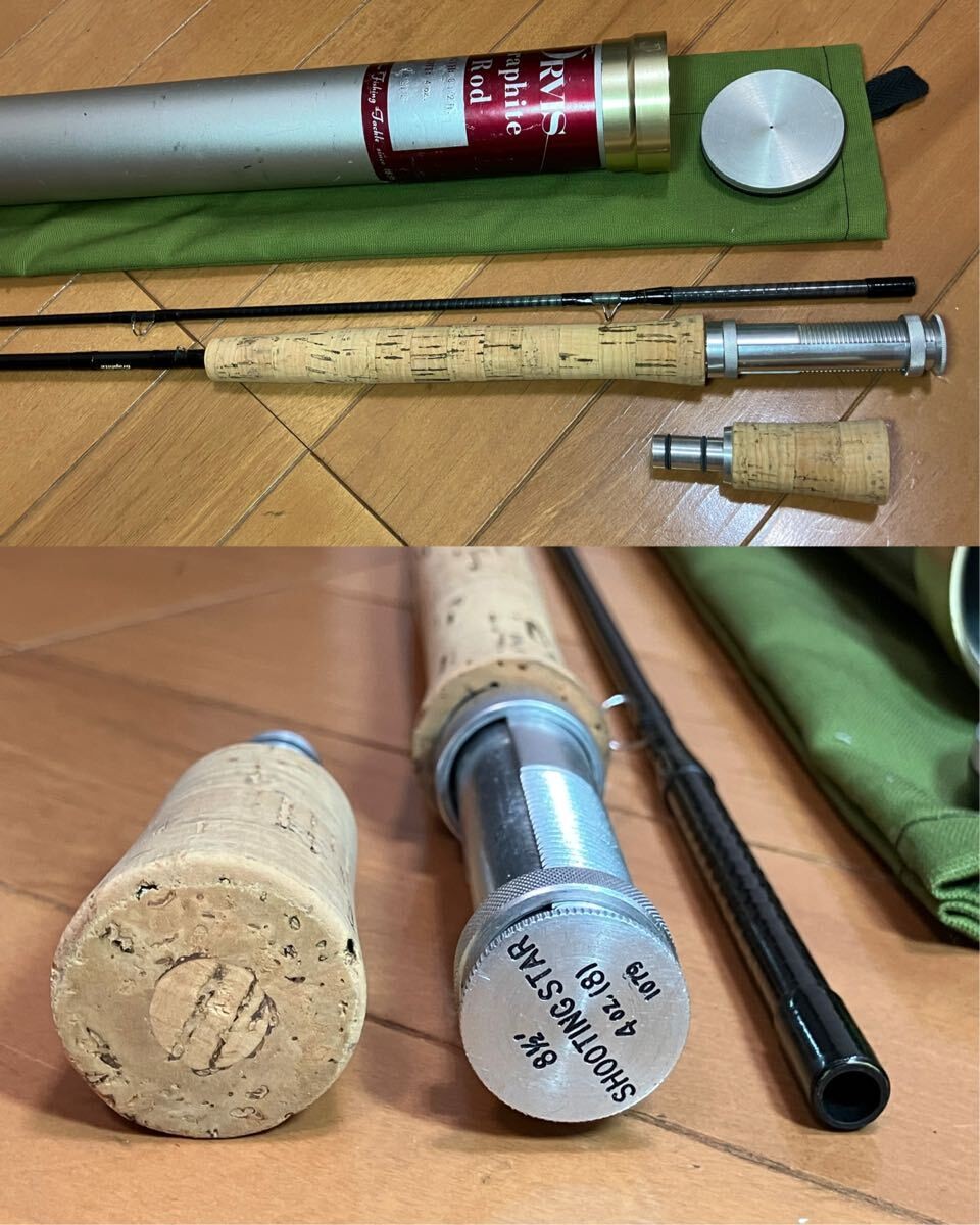 ORVIS Graphite SHOOTING STAR 8.5′ 8 4oz Rod with Case Bag and Extension Pad