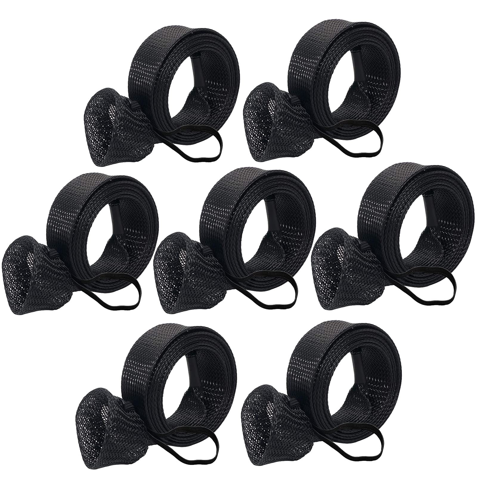 Witwatia Fishing Rod Cover, 7 Pack Sleeve Socks Pole Large, black