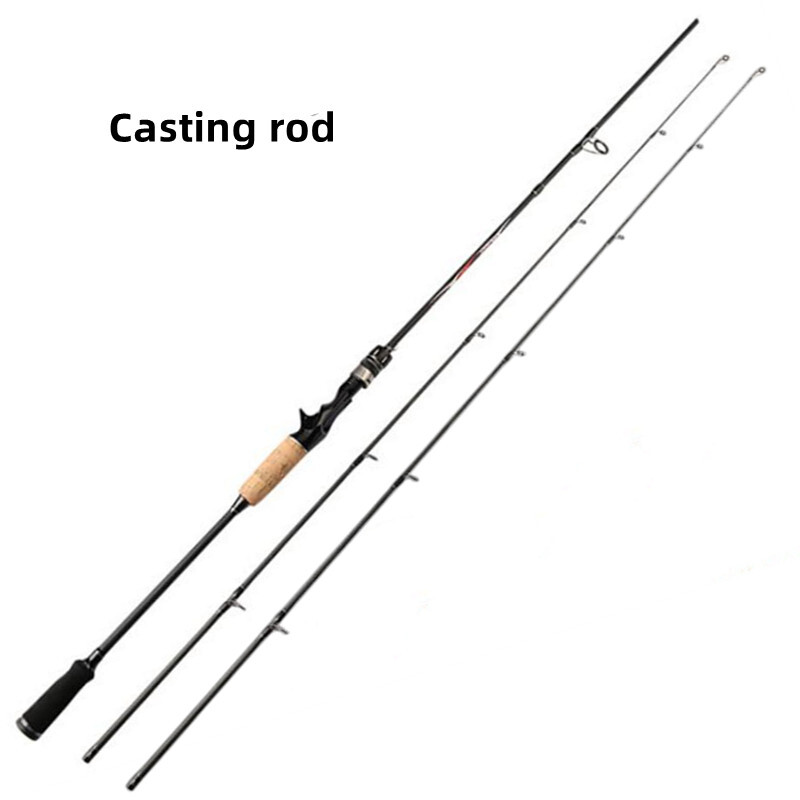 1.65M/1.8M Fishing Rod Carbon Fiber Spinning Casting Fishing Pole 2 Tip Fast Rod