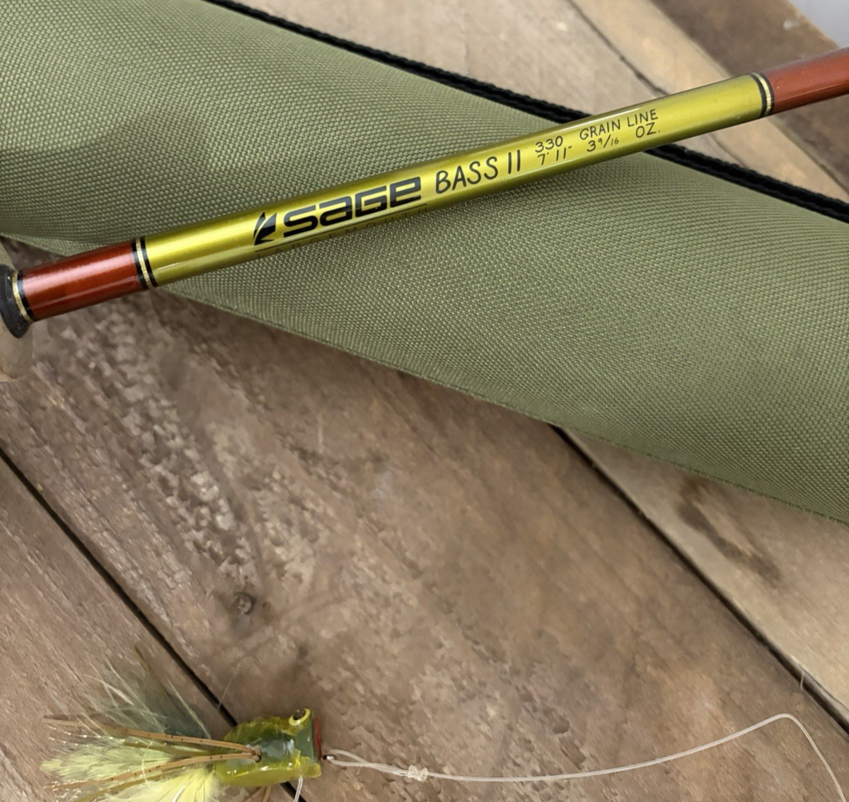 Sage Bass II Largemouth Fly Rod 330G-4 & Sage Spectrum Reel Combo Outfit