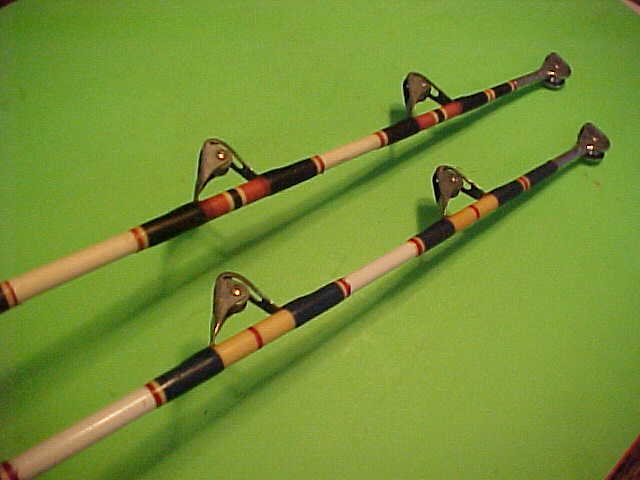 SEA ISLE 6 FOOT 10 INCH, 80 POUND CLASS TROLLING/FISHING RODS, PAIR OF 2 RODS