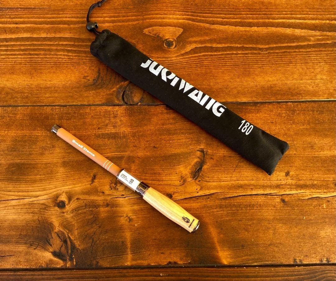 Tanago Rod 180cm Brown & White Wood Grip Small Fish Swinging Fishing Pole
