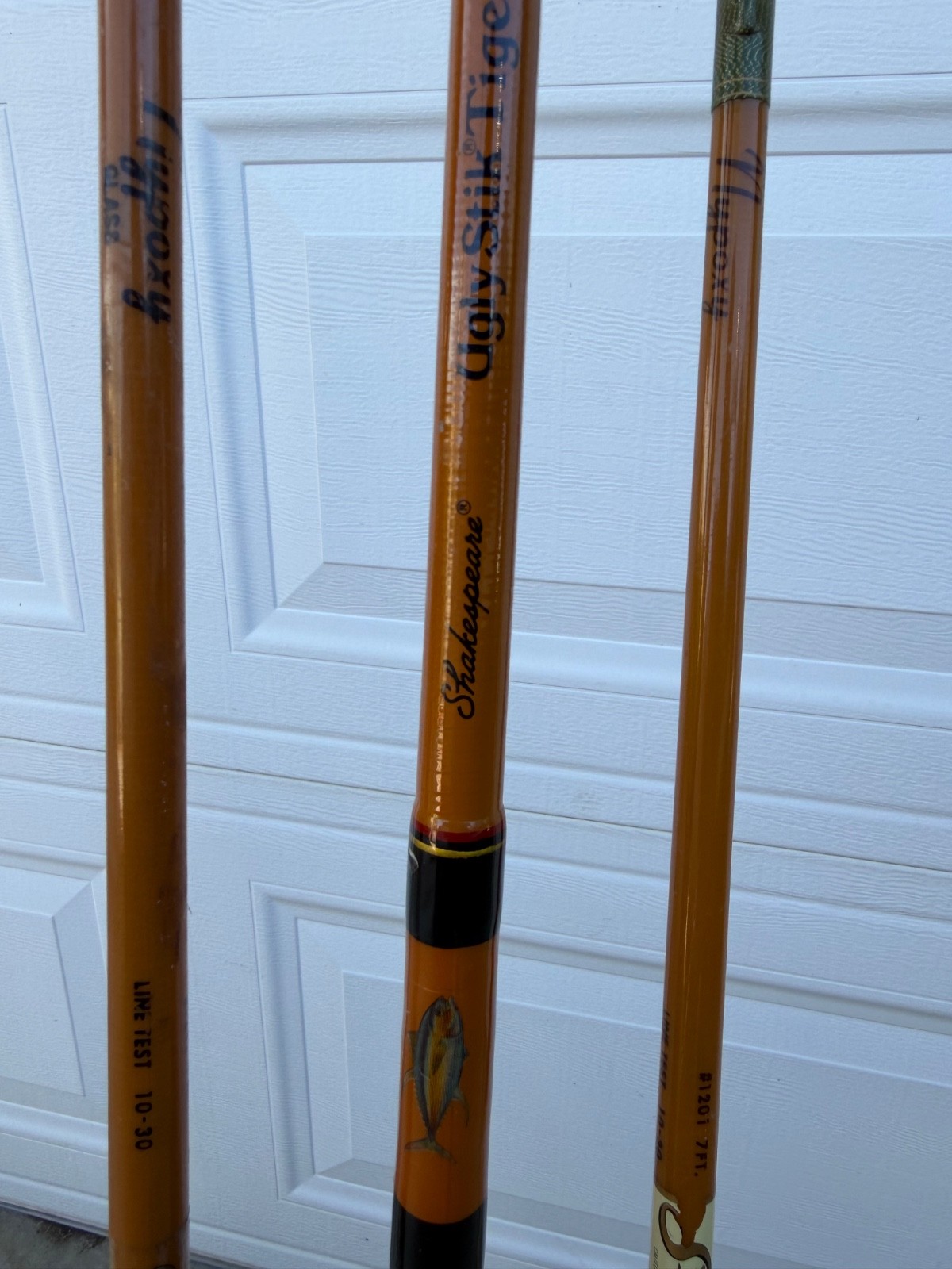 Salt water fishing rods. Various sizes and brands. Lot of 6