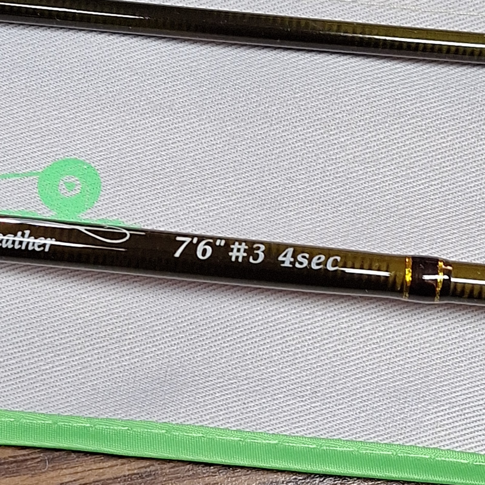V-Feather Premium 7 ft 6 in 3 wt 4 Piece Fly Rod Full Cork Portable Tube Sock