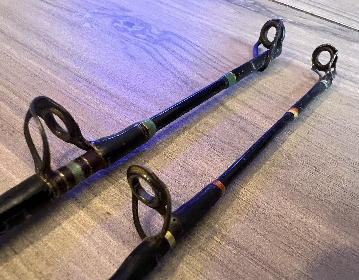 Lot of 2 Conventional Fishing Rods Star Rods Aerial & Vtg Shimano TLD 70 Heavy