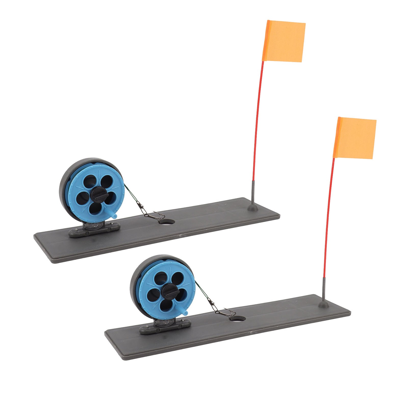 ¦2pcs Ice Fishing Flag Marker Rod Automatic Floating Stable Ice Fishing Rod Tip