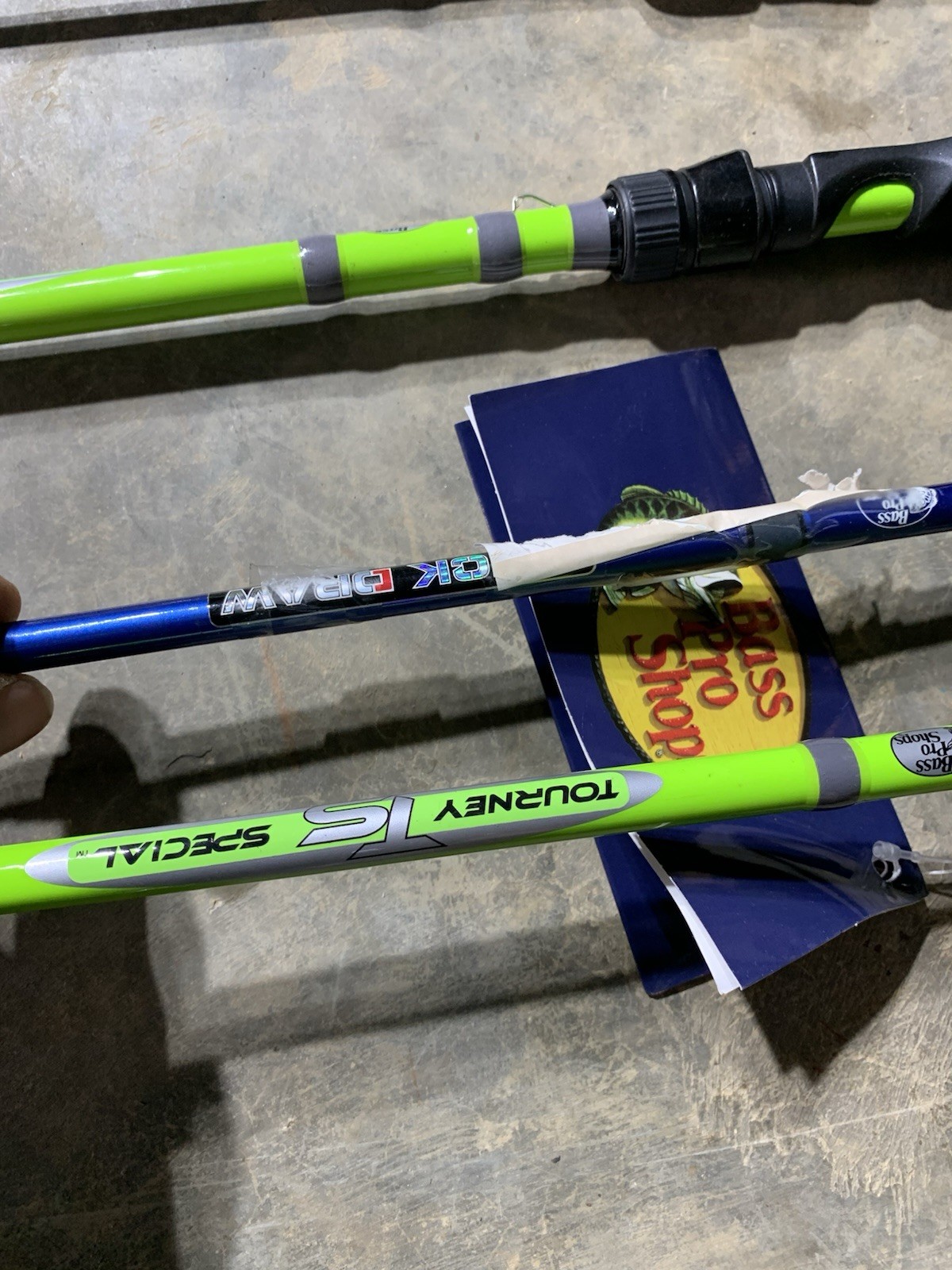 LOT OF 10 BASS PRO SHOPS FISHING RODS (BROKEN)