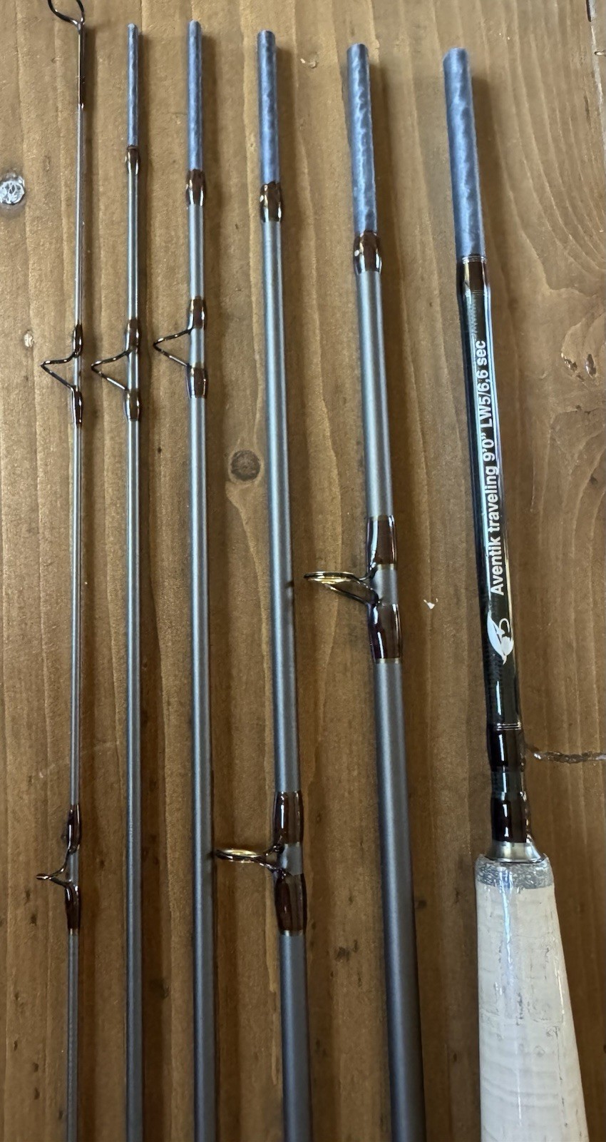 Aventik 5 Pc. Travel Fly Rod Line Wt. 5/6, New , Unfished Condition