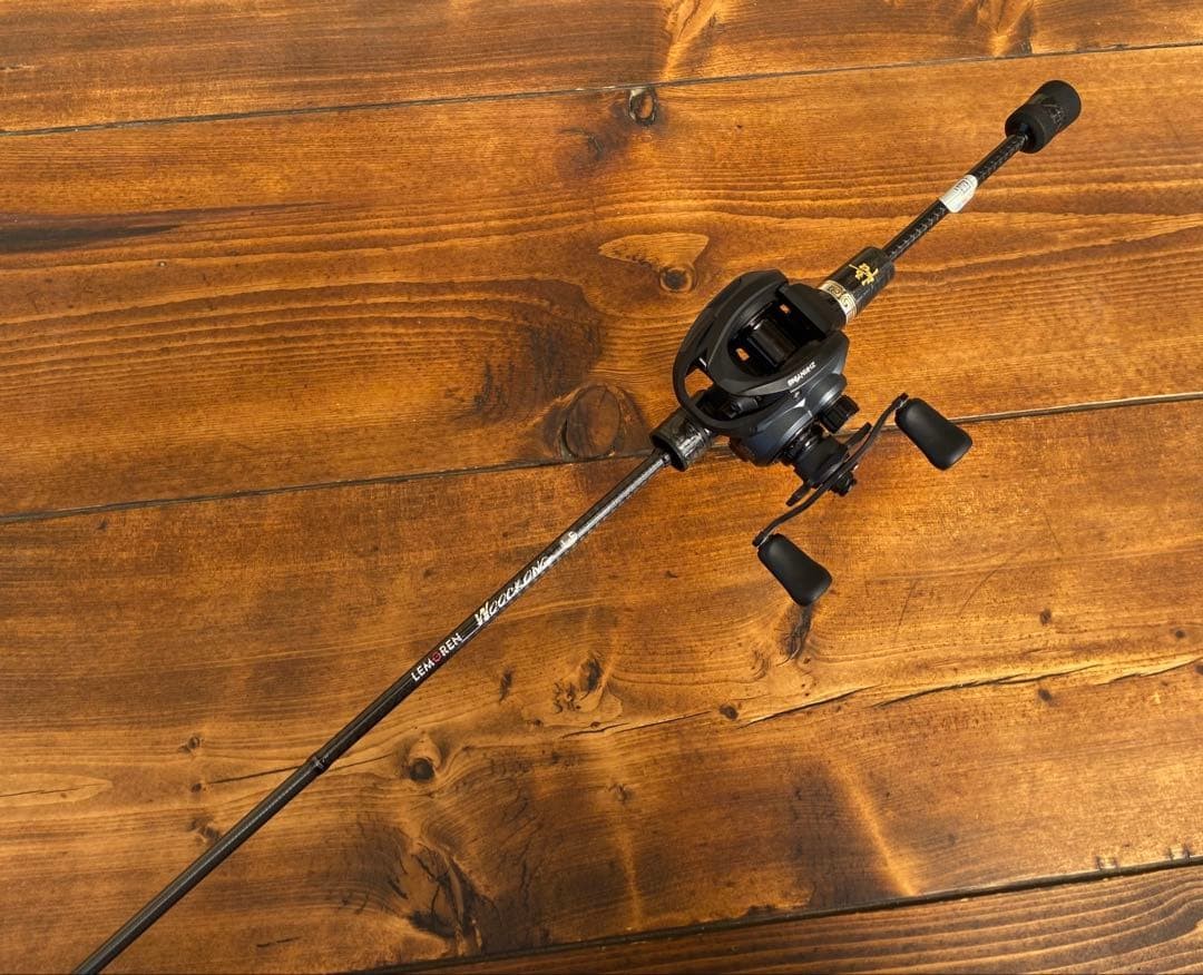 Bass Fishing Set 6ft Carbon Bait Rod Finesse Reel Used