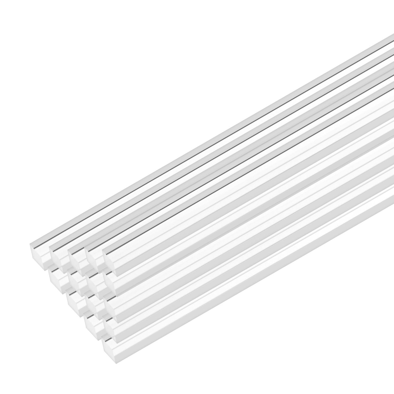 15 PCS Clear Acrylic Square Dowel Rods 9.8×0.12 Inch / 250×3 mm DIY Craft