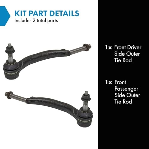 Front Outer Tie Rod Set 2 Piece Compatible with 2008-2014 Cadillac CTS PSA69790
