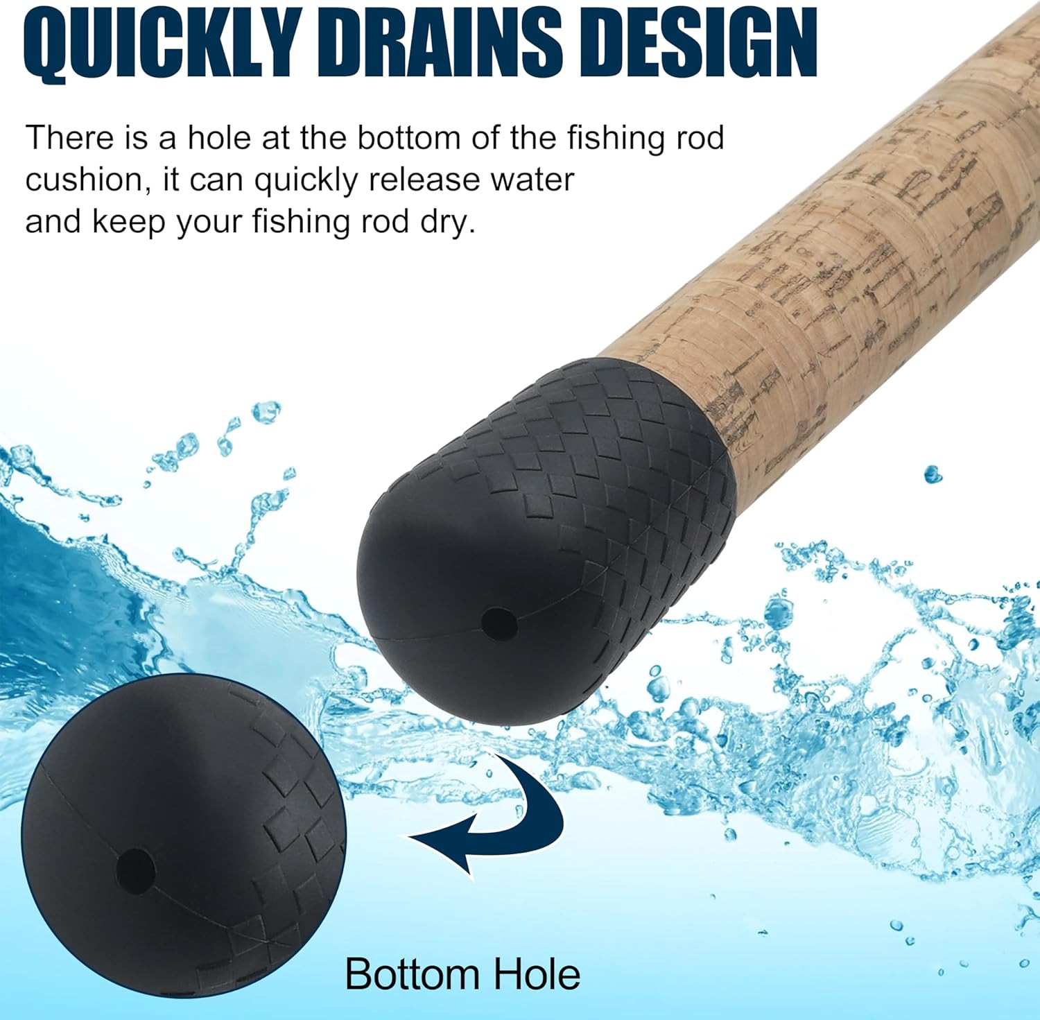 Fishing Rod Butt Cushion, Silicone Fishing Rod Butt Cap End Pole Seat Cushions P