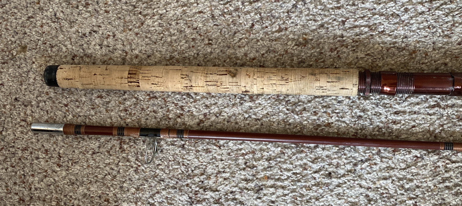VINTAGE GARCIA CONOLON 2455 MEDIUM ACTION FAST TAPER SPINNING ROD SALMON VGC