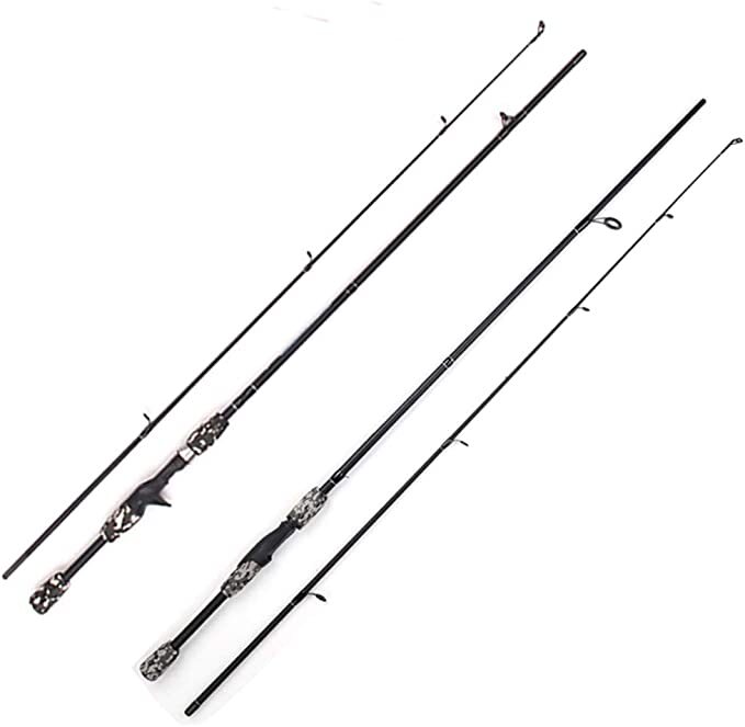 Taigek Fishing “Tiger” Bait Casting Rod 6′ 2pc. Black/Gray Camo