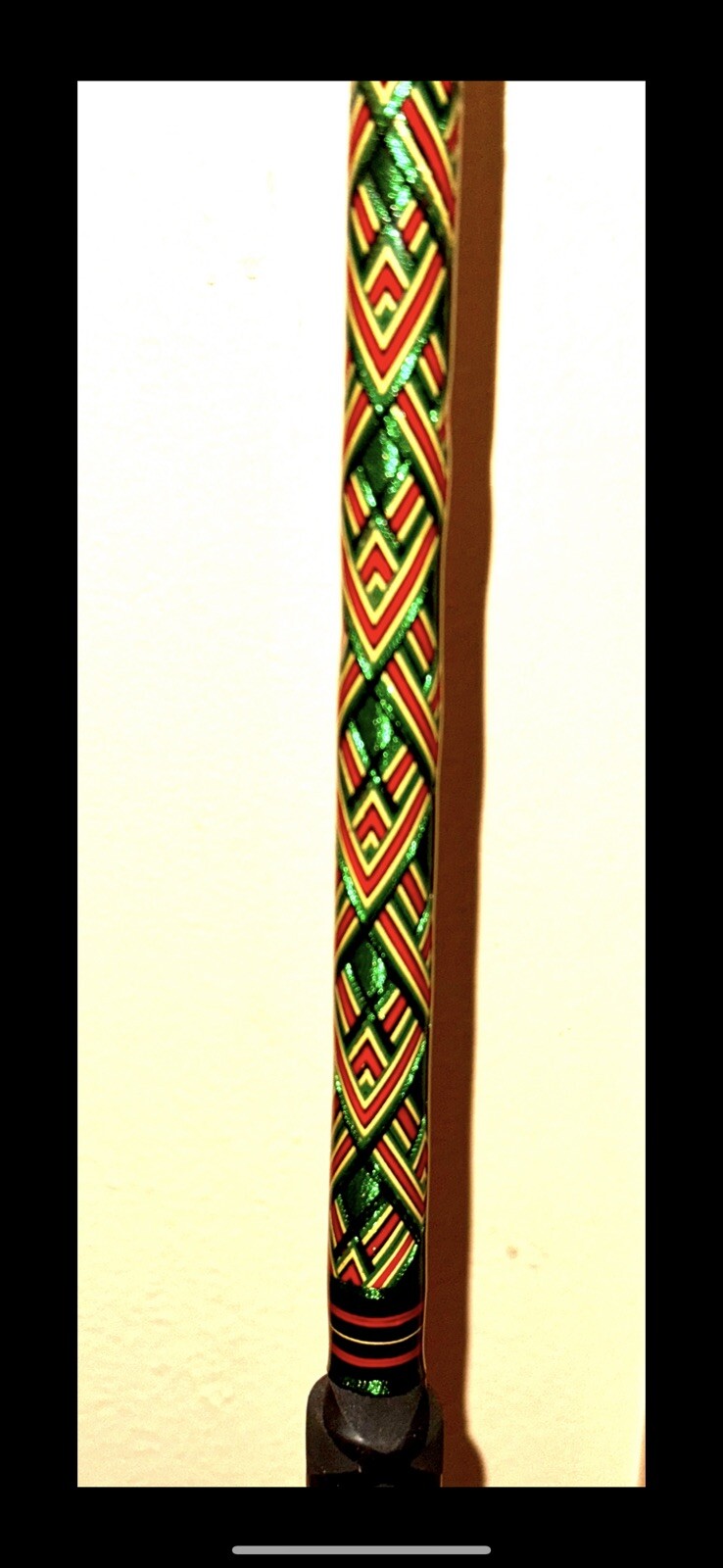 Vague Rods Custom Fishing Rod- Green Reverse Chevron 40-60 lbs