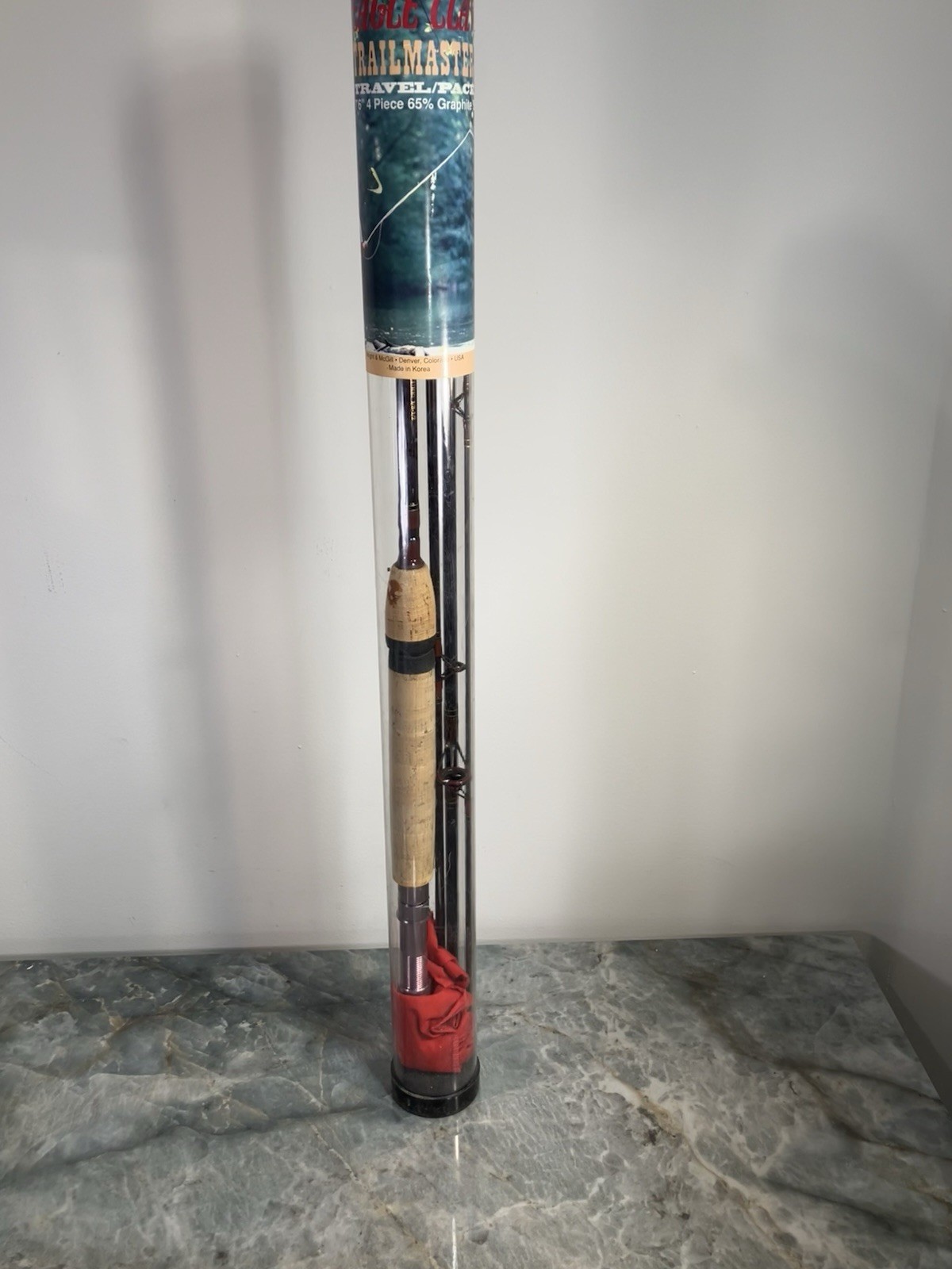 NEW EAGLE CLAW SPIN ROD TRAILMASTER ZL II 600 7’6″ 4-PIECE GRAPHITE TRAVEL PACK