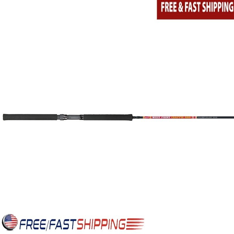 Lightweight 10ft 2 Piece Crappie Fishing Spinning Rod Trolling Pole Fiberglass