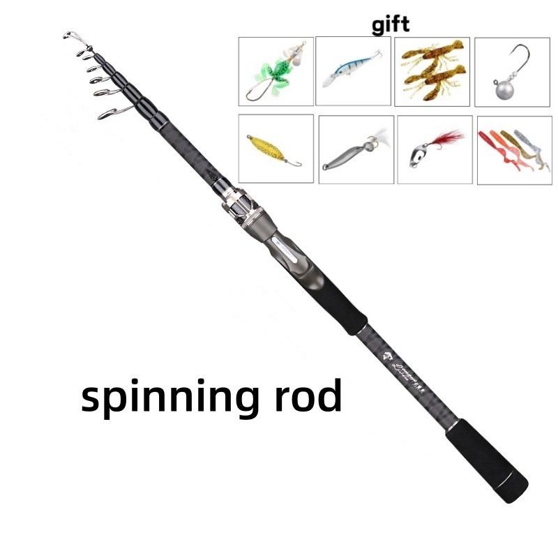 Telescopic Fishing Rod Carbon Fiber Travel High Sensitive Rods Fast Action Pole