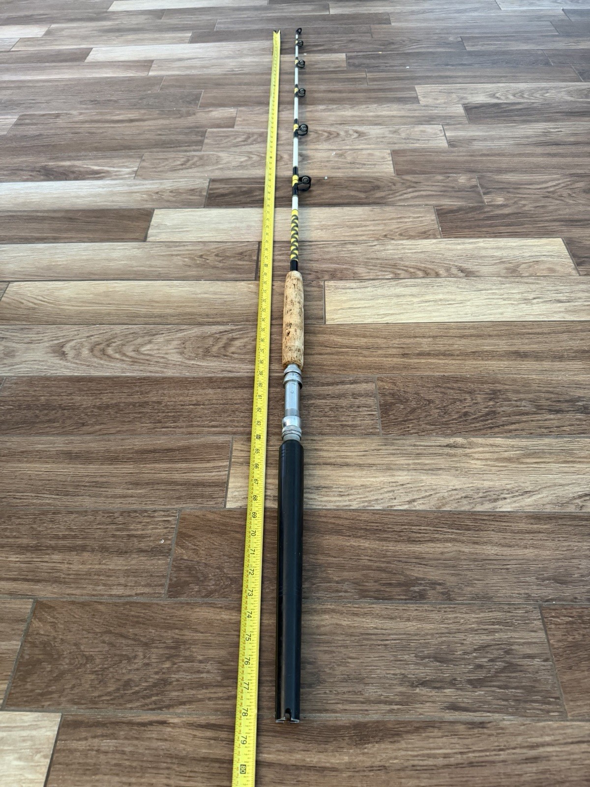 Vintage Custom Big Game Fishing Rod With Fuji Triple Foot Guides Penn Fenwick