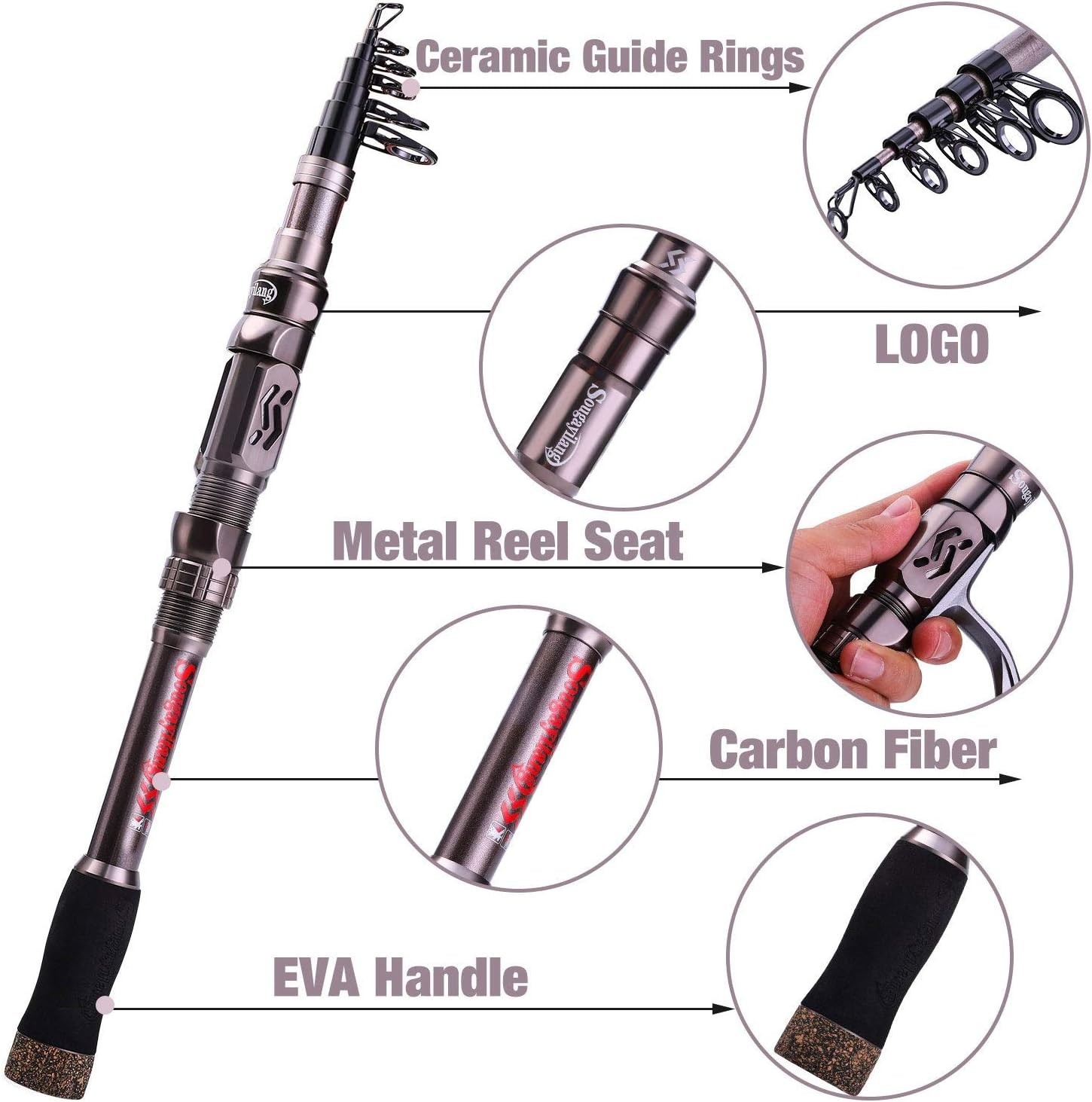 Best Fishing Gift: 24T Carbon Fiber Travel Rod with Reel – Lightweight & Durable