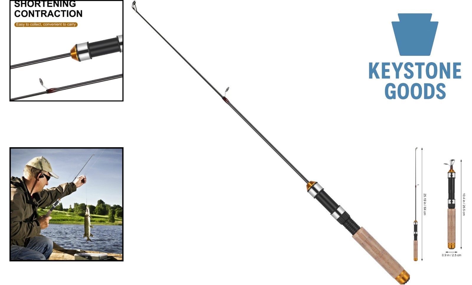 Portable Telescopic Fishing Rod for Saltwater & Freshwater