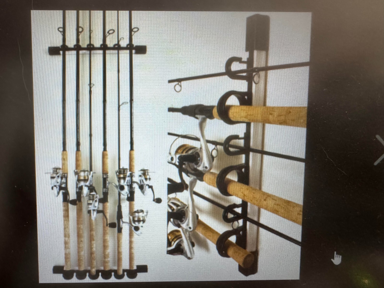 Rush Creek Creations 3-in-1 All-Weather 6 Fishing-Rod Storage Rack NIB