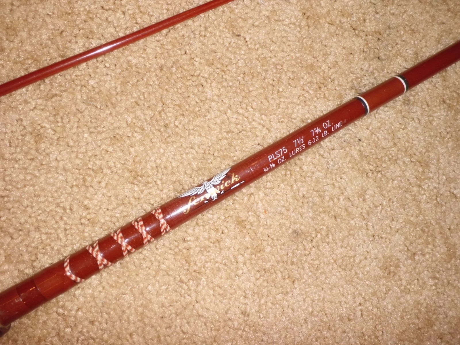 Vintage Fenwick PLS75 Spinning 7’6″ Rod made in USA- 6-12lb test #I 46496