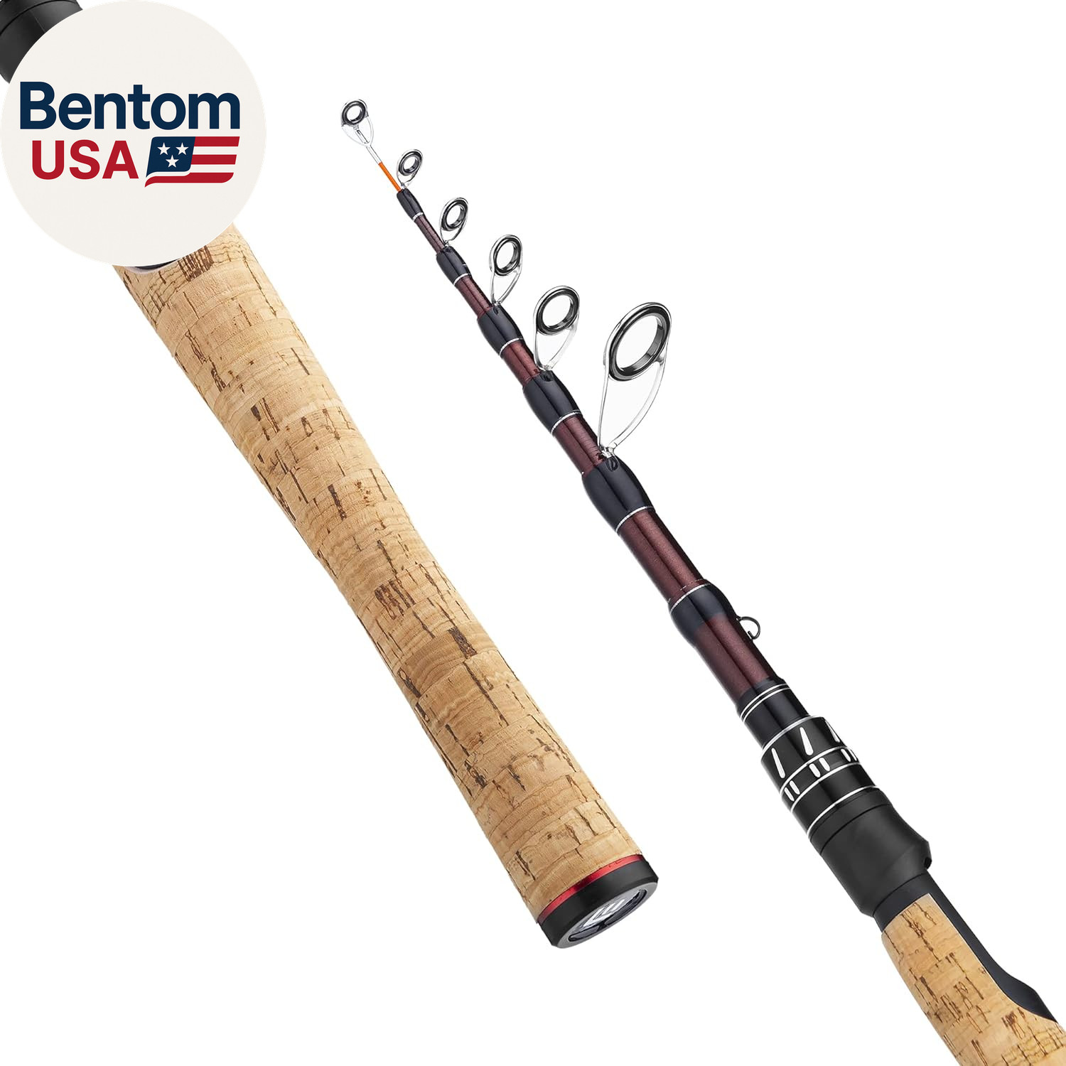 XPEDITE Portable Telescopic Fishing Rods, Spinning & Casting, 24T Carbon Blanks