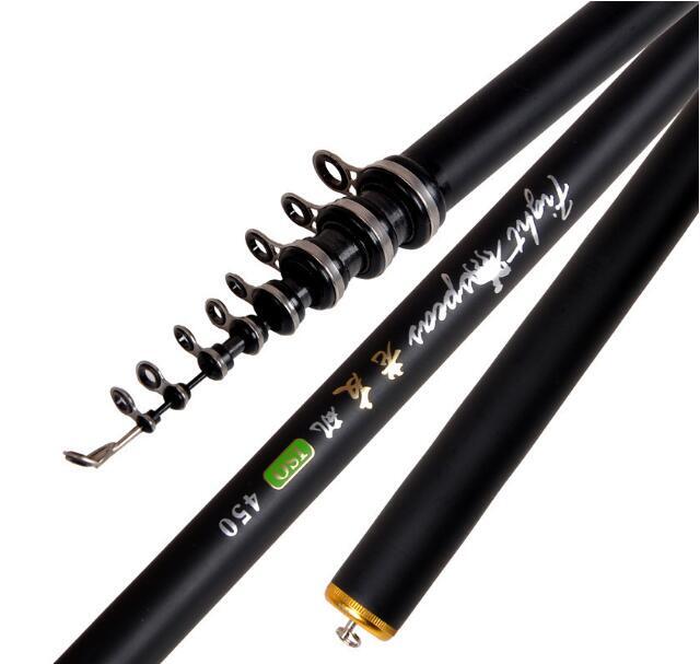 Fishing Rod Portable Rock 2.4m-6.0m Carp Rod Telescopic Sea Spinning Carbon Pole