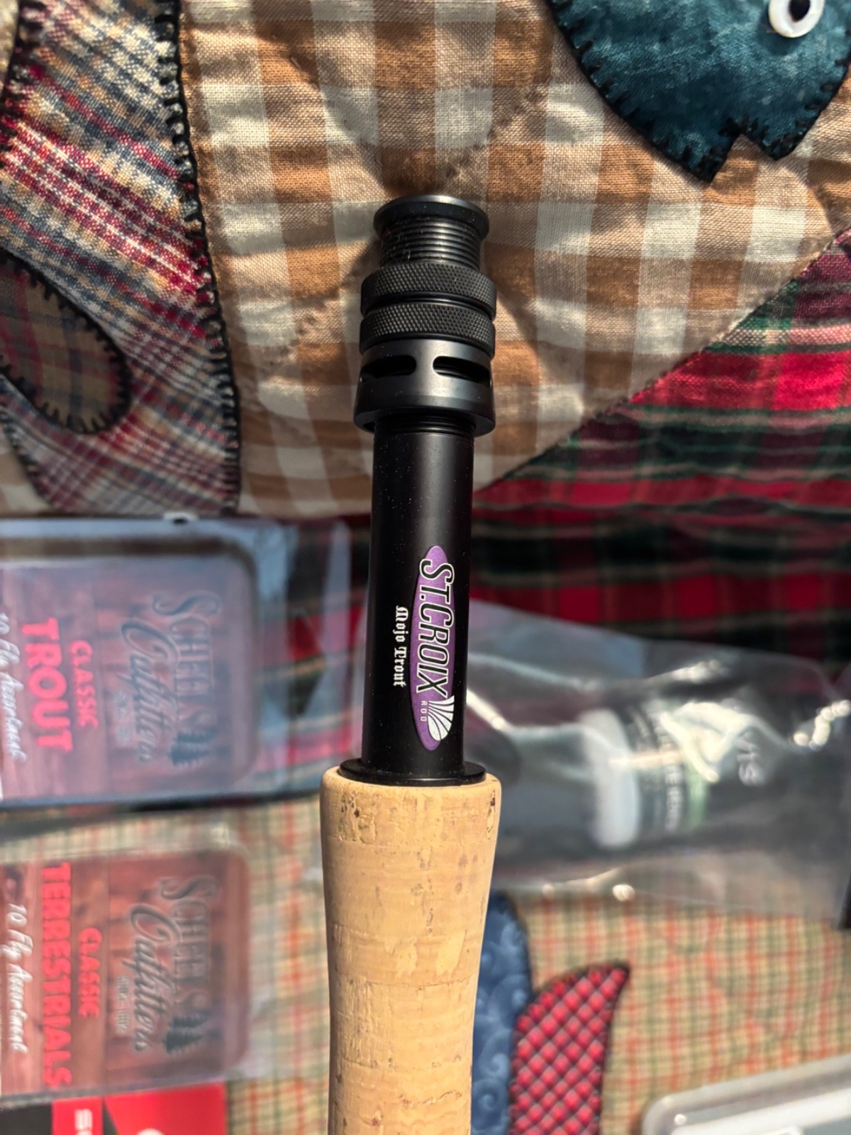St Croix Mojo Trout 3 WT 7 1/2 feet fly rod LL Bean Double L fly rod and extras
