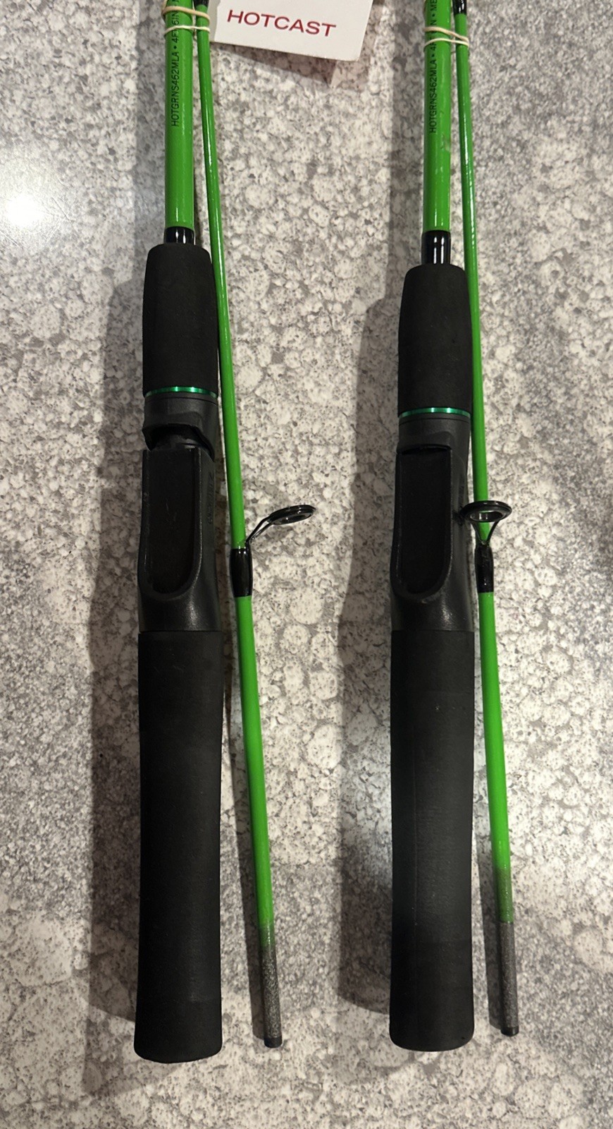 2 Rods Zebco Hot Cast Spinning 4’6” Medium Light 2-piece Rods