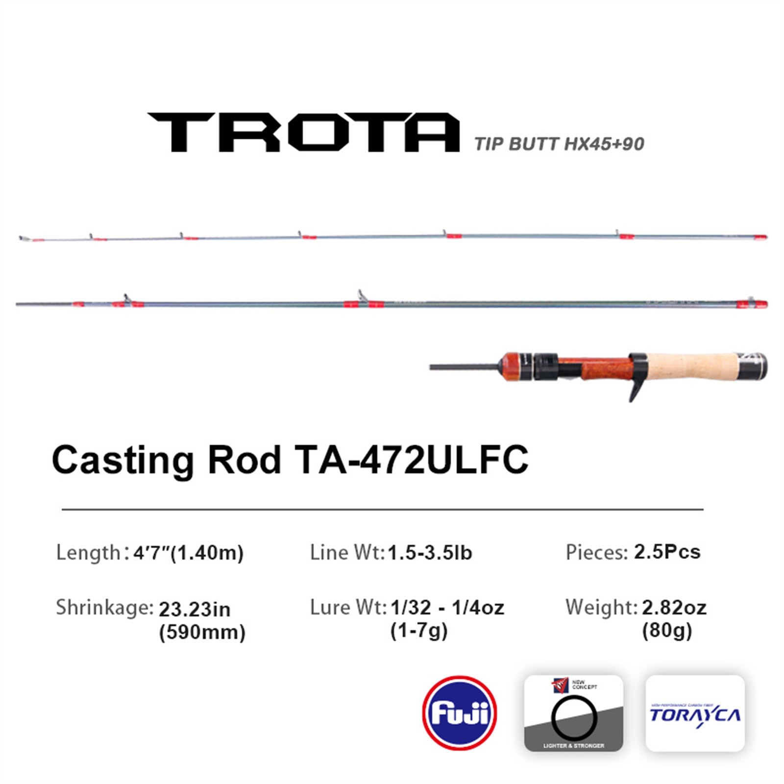 PURELURE TROTA Stream BFS Rod Small Lure Bait Finesse Portable Lightweight