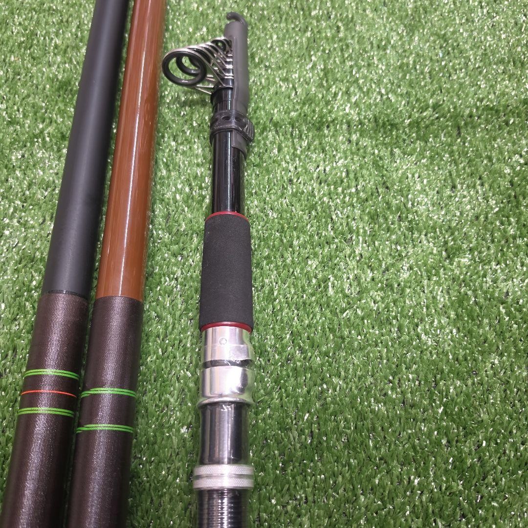 EVA Handle Surf Casting Rod Set of 2 with Guide, Brown/Black, Used