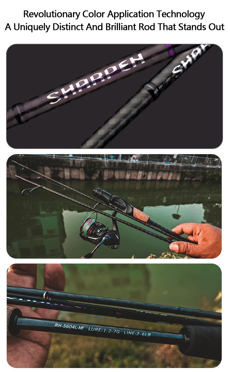 PURELURE SHARPEN Travel Soft Lure Rod Spinning Casting XF MF Bass Pike