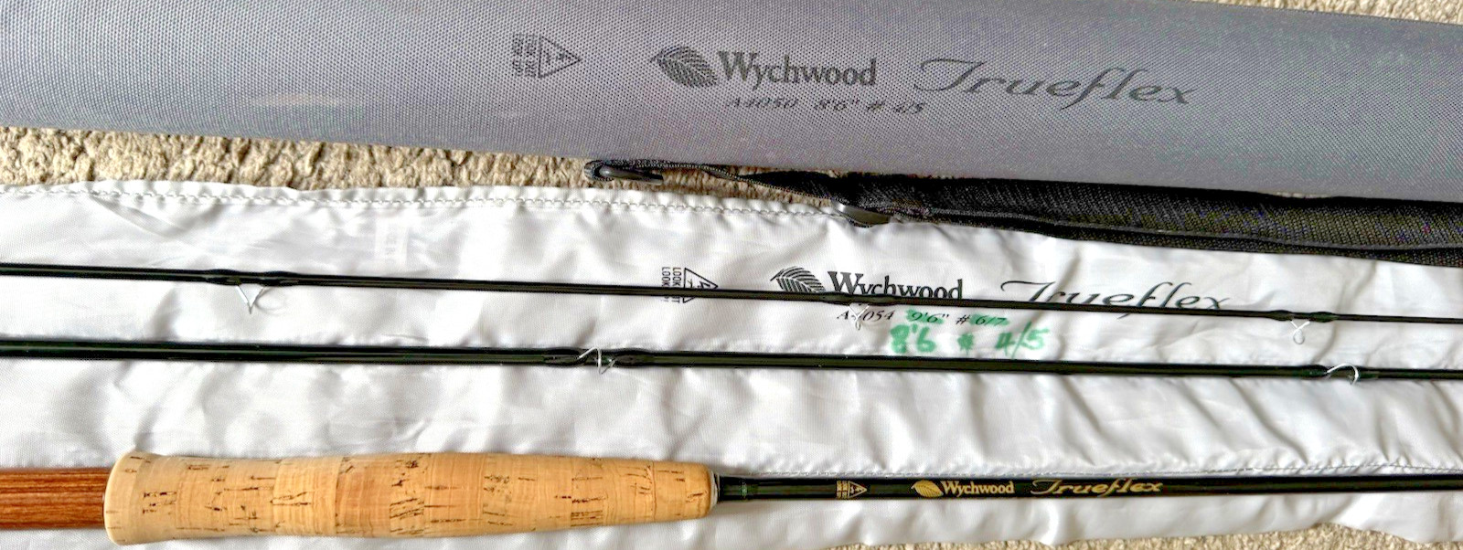 Wychwood Trueflex 8 Foot 6 #4/5 3 Piece Trout Fly Rod with Bag & Travel Tube