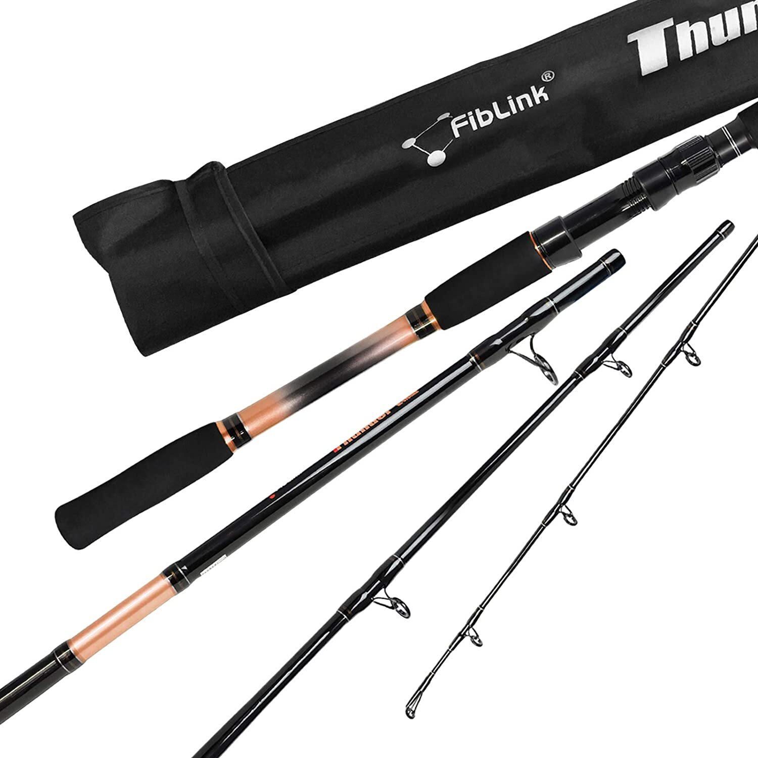 4PC Travel Fishing Rod Tournament Quality Spinning Casting Fishing Pole 7 Ft New