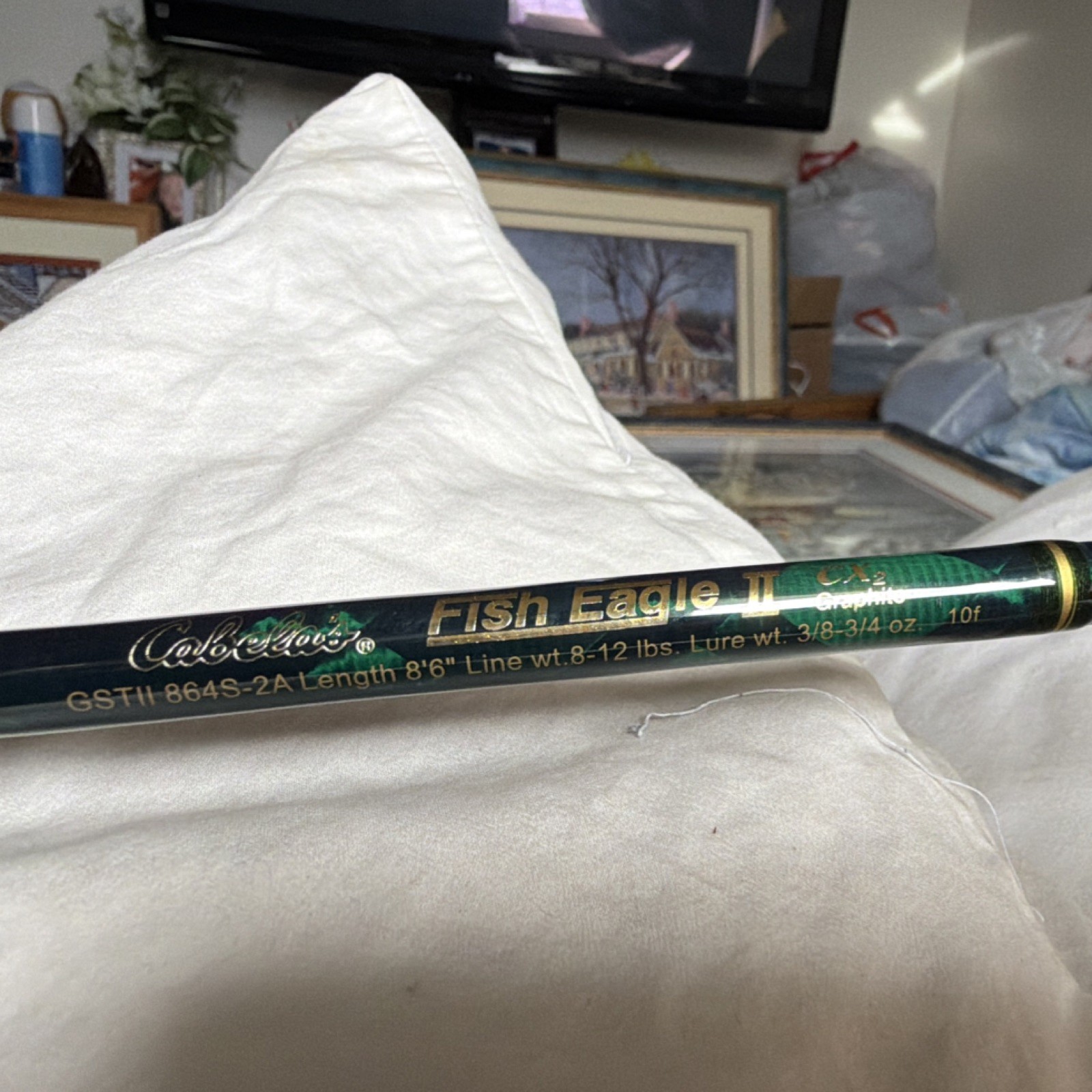 Cabela’s Fish Eagle II GSTII 864S-2A 8’6″ Graphite Rod 8-12 lb 3/8-3/4 oz